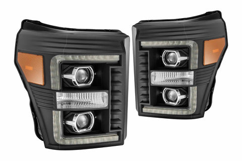 '11-'16 Ford Super Duty AlphaRex Pro HALOGEN Headlights
