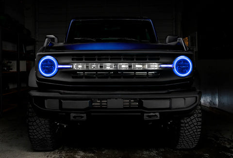 2021-2022 FORD BRONCO COLORSHIFT® HEADLIGHT HALO KIT W/DRL BAR - BASE HEADLIGHTS W/ BC1 CONTROLLER